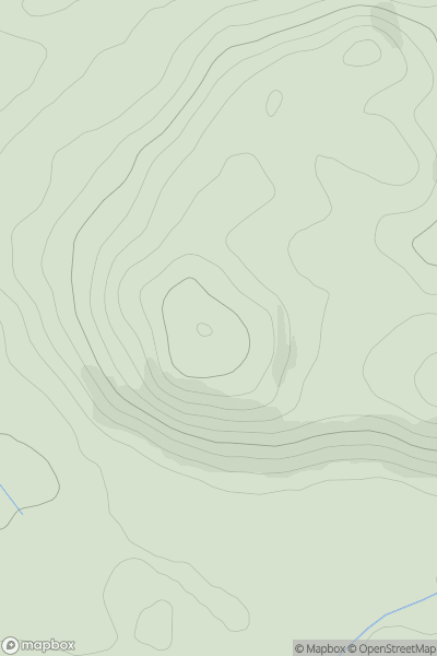 Thumbnail image for Beinn Dubh [Central Scotland from Dumbarton to Montrose] showing contour plot for surrounding peak